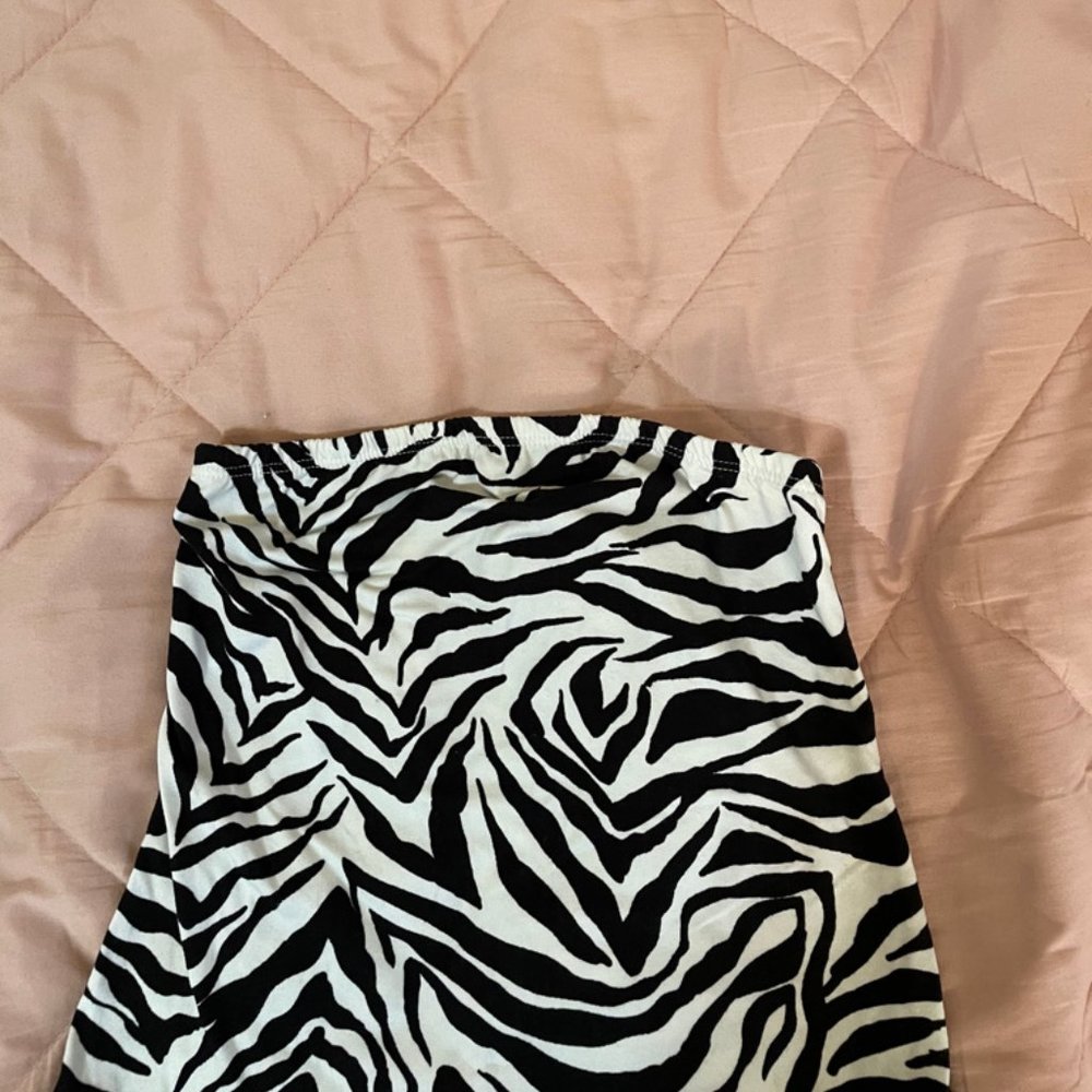 Zebra Print Tube Top